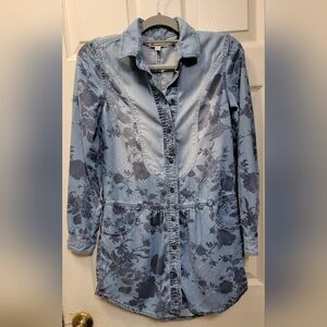 American Eagle Outfitters Denim Floral Dress Size XS